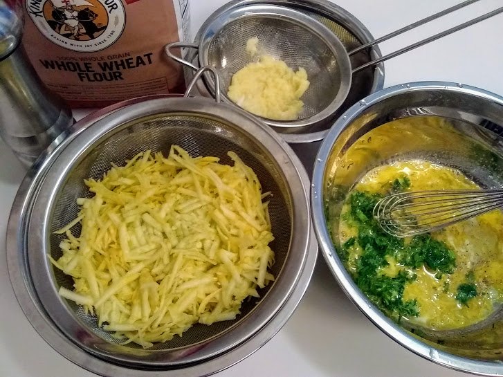 ingredients for squash fritters