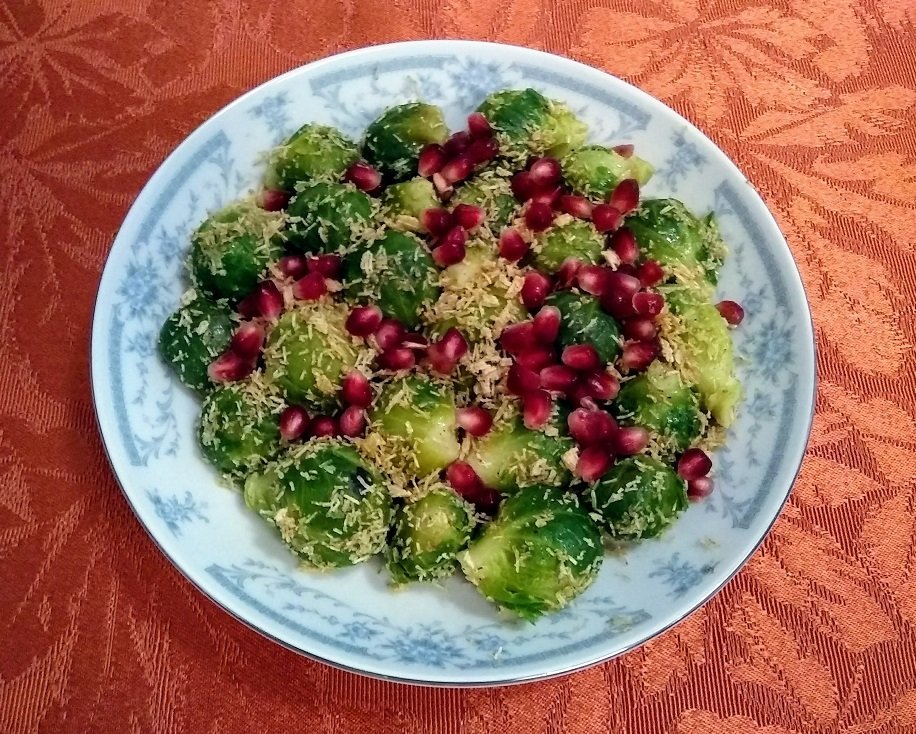 steamed Brussels sprouts side dish