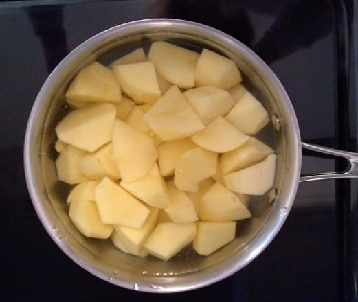 potatoes in the pot