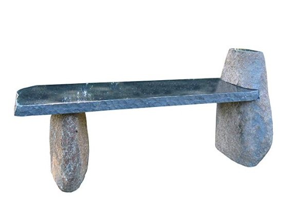 contemporary stone bench