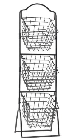 floor standing vegetable wire basket