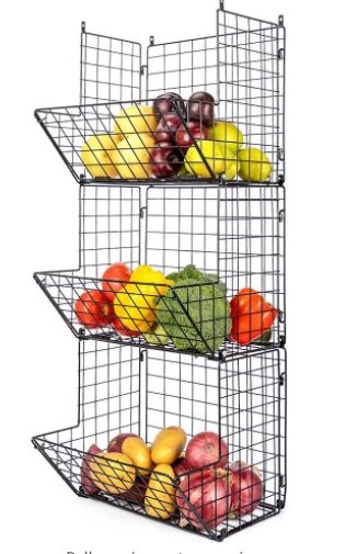 wall hanging vegetable basket