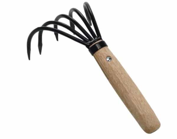 Cultivatorr 3 Prongs Combo Garden Tools with Wood Handle Stainless Steel Blade Head and Forks YAPASPT Hoe 