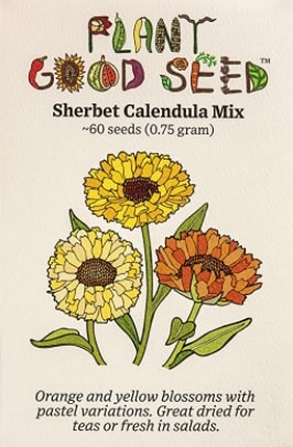 Sherbet organic calendula seeds
