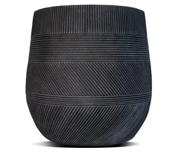 conic fiber stone planter