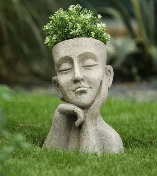 unique fiberstone planter