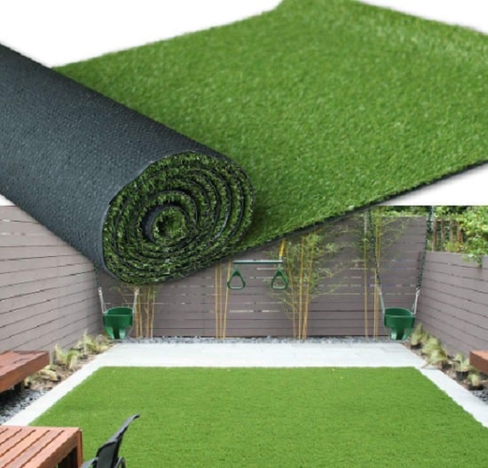 artificial turf for low maintanance side yard