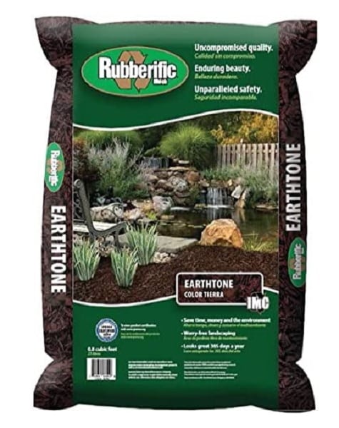 rubber mulch for no grass side yard